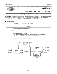 datasheet for AKD5392 by AKM Semiconductor, Inc.