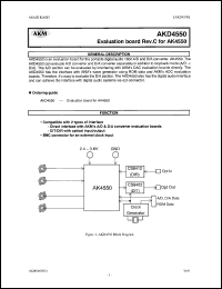 datasheet for AKD4550 by AKM Semiconductor, Inc.