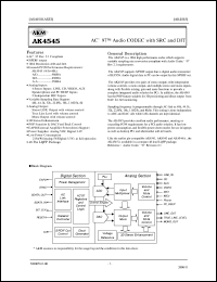 datasheet for AK4545 by AKM Semiconductor, Inc.