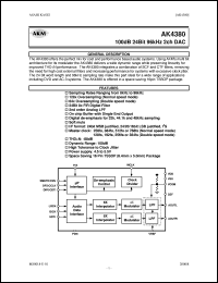 datasheet for AK4380 by AKM Semiconductor, Inc.