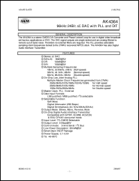 datasheet for AK4364 by AKM Semiconductor, Inc.