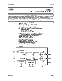 datasheet for AK4352 by AKM Semiconductor, Inc.