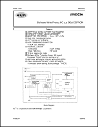 datasheet for AK6003A by AKM Semiconductor, Inc.