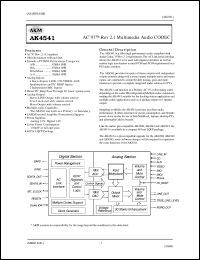 datasheet for AK4541 by AKM Semiconductor, Inc.