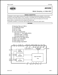 datasheet for AK5352-VF by AKM Semiconductor, Inc.