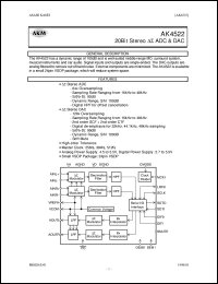 datasheet for AK4522VF by AKM Semiconductor, Inc.