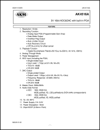 datasheet for AK4516AVF by AKM Semiconductor, Inc.