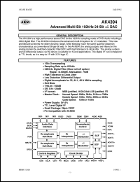 datasheet for AK4394VF by AKM Semiconductor, Inc.