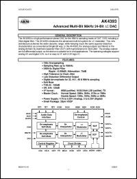 datasheet for AK4393VF by AKM Semiconductor, Inc.