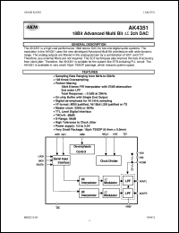 datasheet for AK4351VT by AKM Semiconductor, Inc.
