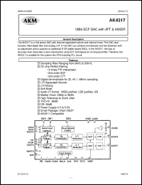 datasheet for AK4317-VF by AKM Semiconductor, Inc.