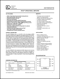 datasheet for ALD1722PA by Advanced Linear Devices, Inc.