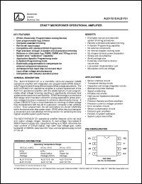 datasheet for ALD1721EDA by Advanced Linear Devices, Inc.