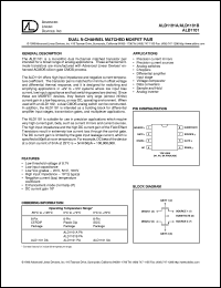 datasheet for ALD1101SA by Advanced Linear Devices, Inc.