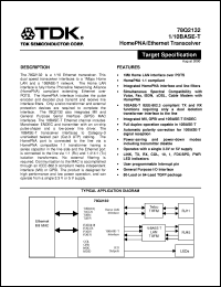 datasheet for 78Q2132 by TDK Semiconductor Corporation