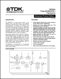 datasheet for 78P7200 by TDK Semiconductor Corporation