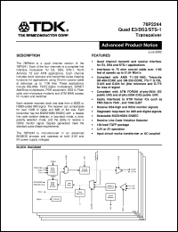 datasheet for 78P2244 by TDK Semiconductor Corporation