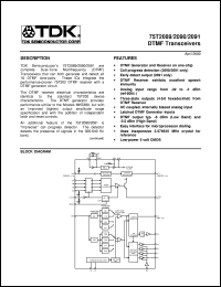 datasheet for 75T2091-IH by TDK Semiconductor Corporation