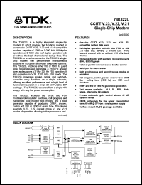 datasheet for 73K322L-IH by TDK Semiconductor Corporation