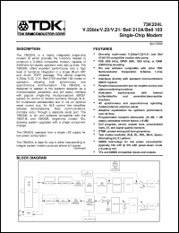 datasheet for 73K224L-IGT by TDK Semiconductor Corporation