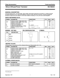 datasheet for BU1508AX by Philips Semiconductors