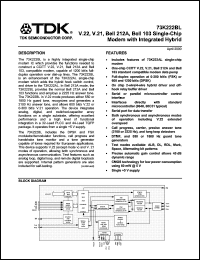 datasheet for 73K222BL-IGT by TDK Semiconductor Corporation