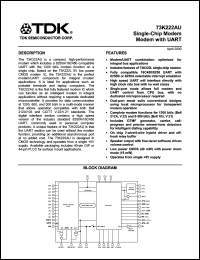 datasheet for 73K222AU-IH by TDK Semiconductor Corporation
