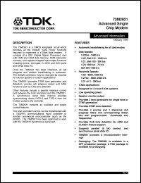 datasheet for 73M2921-LG by TDK Semiconductor Corporation