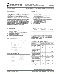 datasheet for EZ1584CT-2.5 by Semtech Corporation
