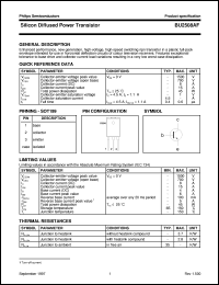 datasheet for BU2508AF by Philips Semiconductors
