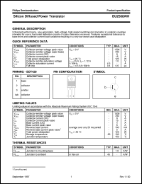 datasheet for BU2508AW by Philips Semiconductors