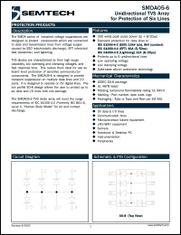 datasheet for SMDA05-6TE by Semtech Corporation