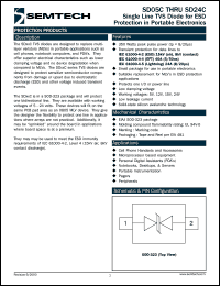 datasheet for SD05CTC by Semtech Corporation