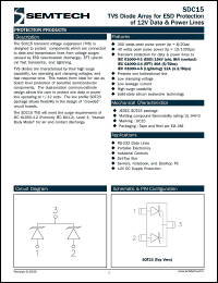 datasheet for SDC15TG by Semtech Corporation