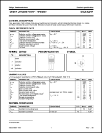 datasheet for BU2520DW by Philips Semiconductors