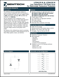 datasheet for LCDA12C-8TE by Semtech Corporation