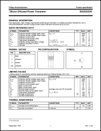 datasheet for BU2525AW by Philips Semiconductors