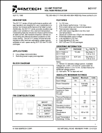 datasheet for SC1117CST-2.85TR by Semtech Corporation