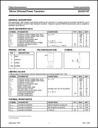 datasheet for BU2527AF by Philips Semiconductors