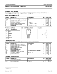 datasheet for BU2532AL by Philips Semiconductors