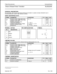 datasheet for BU2532AW by Philips Semiconductors