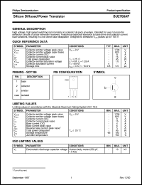 datasheet for BU2708AF by Philips Semiconductors