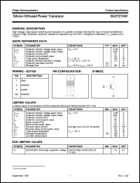 datasheet for BU2727AW by Philips Semiconductors