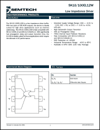 datasheet for SK10EL12WD by Semtech Corporation