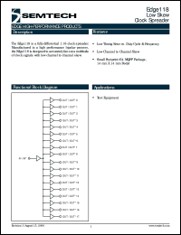 datasheet for E118AHF by Semtech Corporation