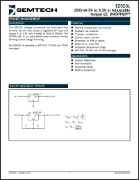 datasheet for EZ5Z3L-TADJ by Semtech Corporation