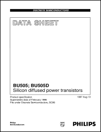 datasheet for BU505 by Philips Semiconductors