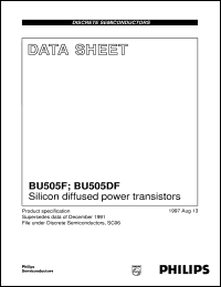 datasheet for BU505DF by Philips Semiconductors