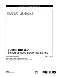 datasheet for BU506 by Philips Semiconductors