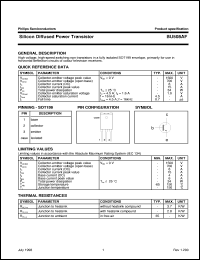 datasheet for BU508AF by Philips Semiconductors